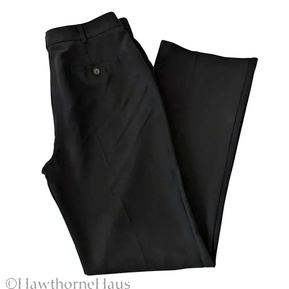 ASOS Design Black Dress Pants Size 6 Straight Leg Stretch Career Pockets - Picture 2 of 9